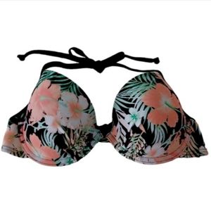 VENUS Maui Tropical Underwire Push Up Bikini Top, size 32D/34C/36B